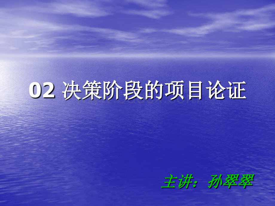 决策阶段的项目论证PPT资料.ppt