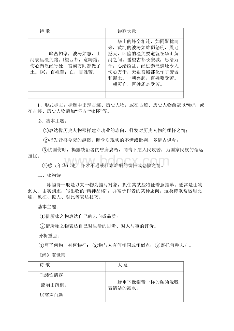 部编版中考语文诗歌鉴赏专题复习附练习题及答案Word格式.docx_第2页