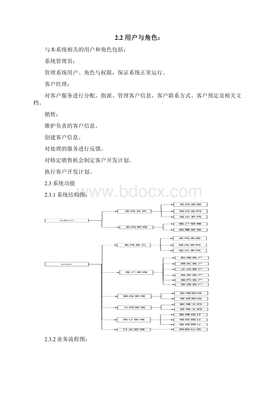 CRM客户关系管理系统需求规格说明书.docx_第3页