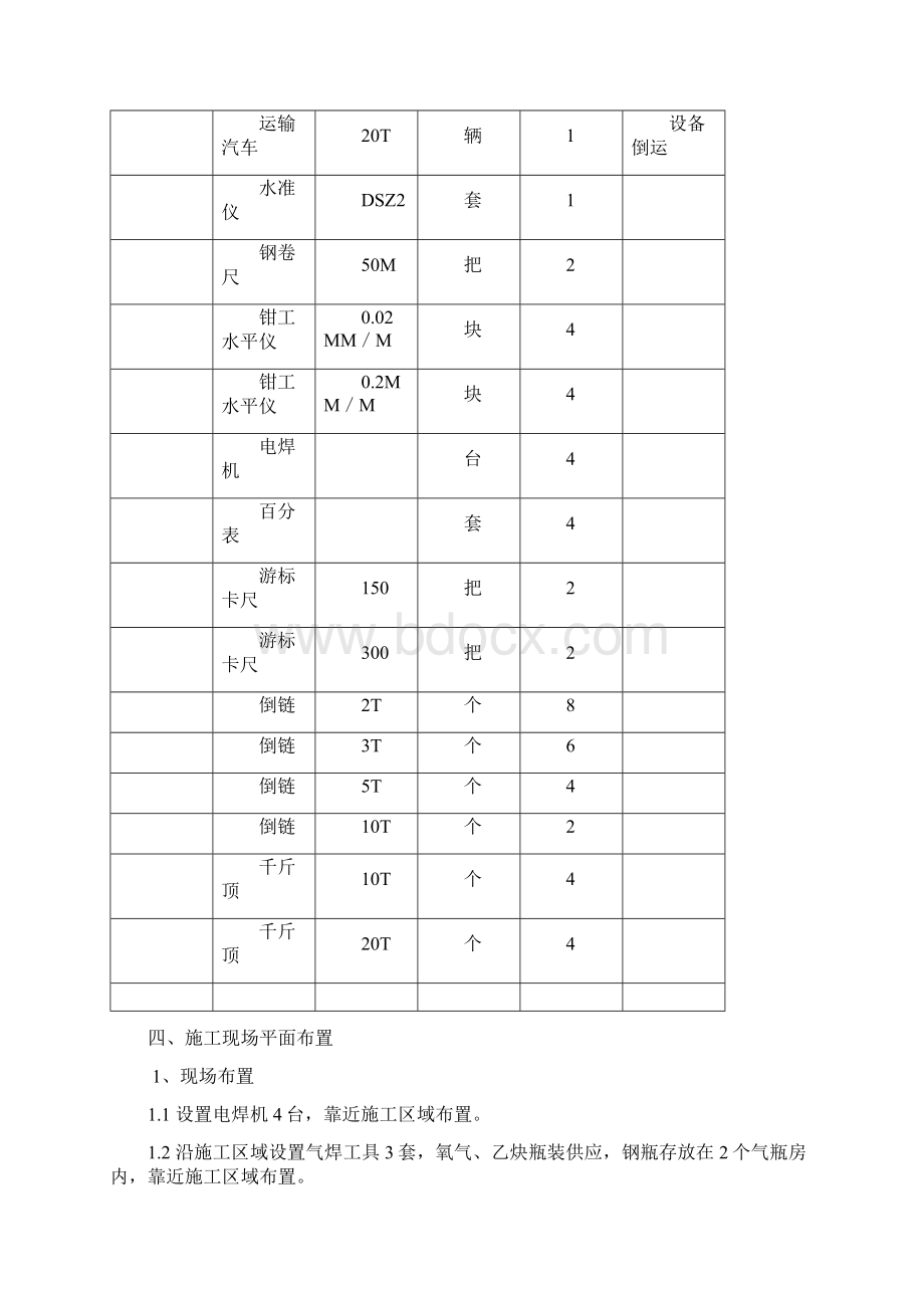 浮选机安装施工方案文档格式.docx_第3页