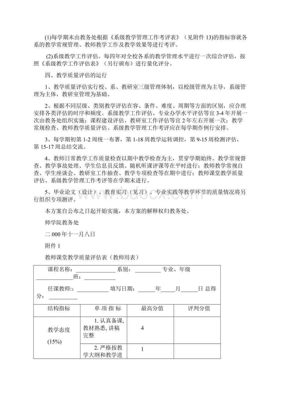 漳州师范学院教学质量评估方案报告Word文件下载.docx_第3页