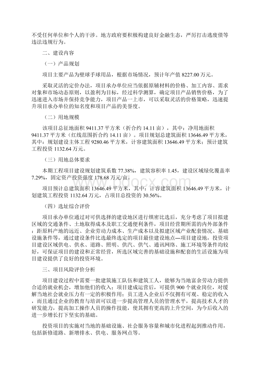 壁球手球用品项目立项报告模板Word格式.docx_第3页