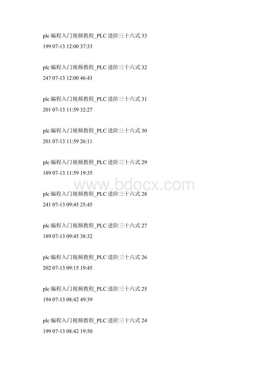 plc编程入门视频教程PLC进阶三十六式Word文件下载.docx_第2页