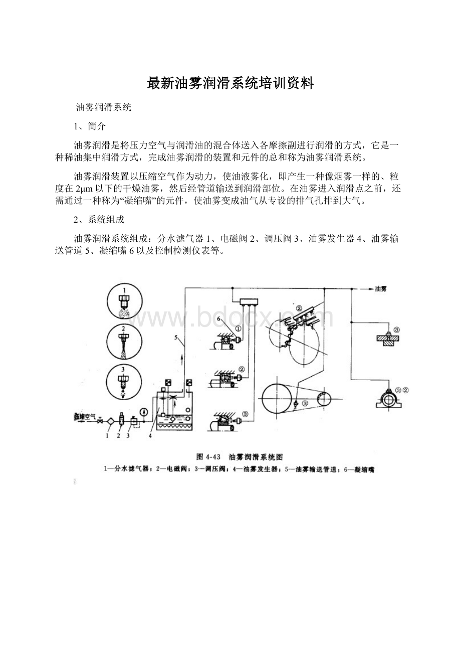 最新油雾润滑系统培训资料.docx_第1页