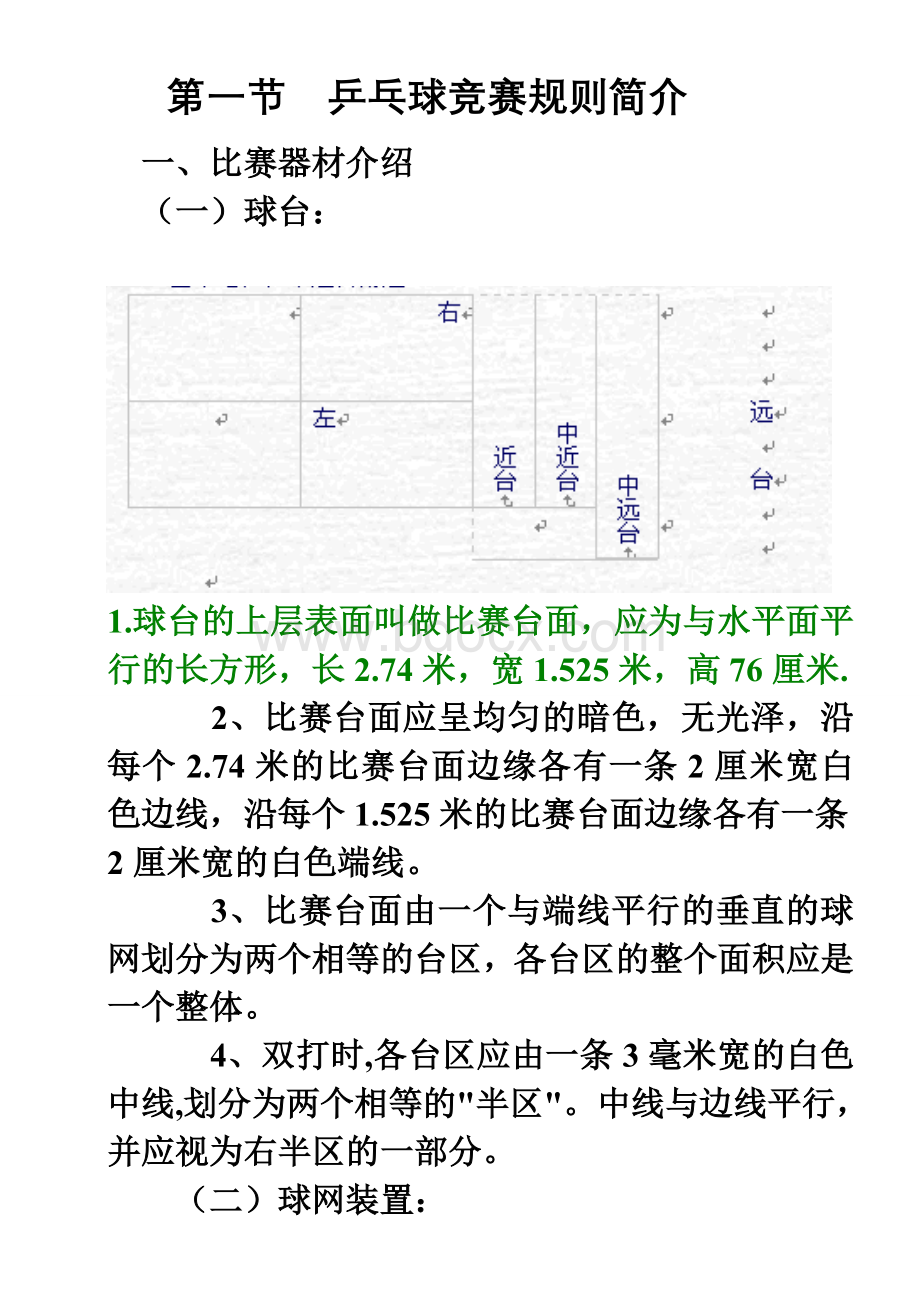 第十章乒乓球竞赛规则、规程与裁判法教案Word文档下载推荐.doc_第1页