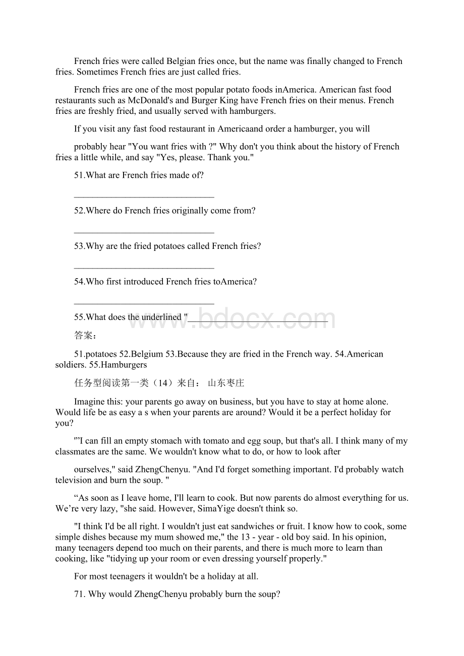 七年级英语任务型阅读Word文档下载推荐.docx_第3页