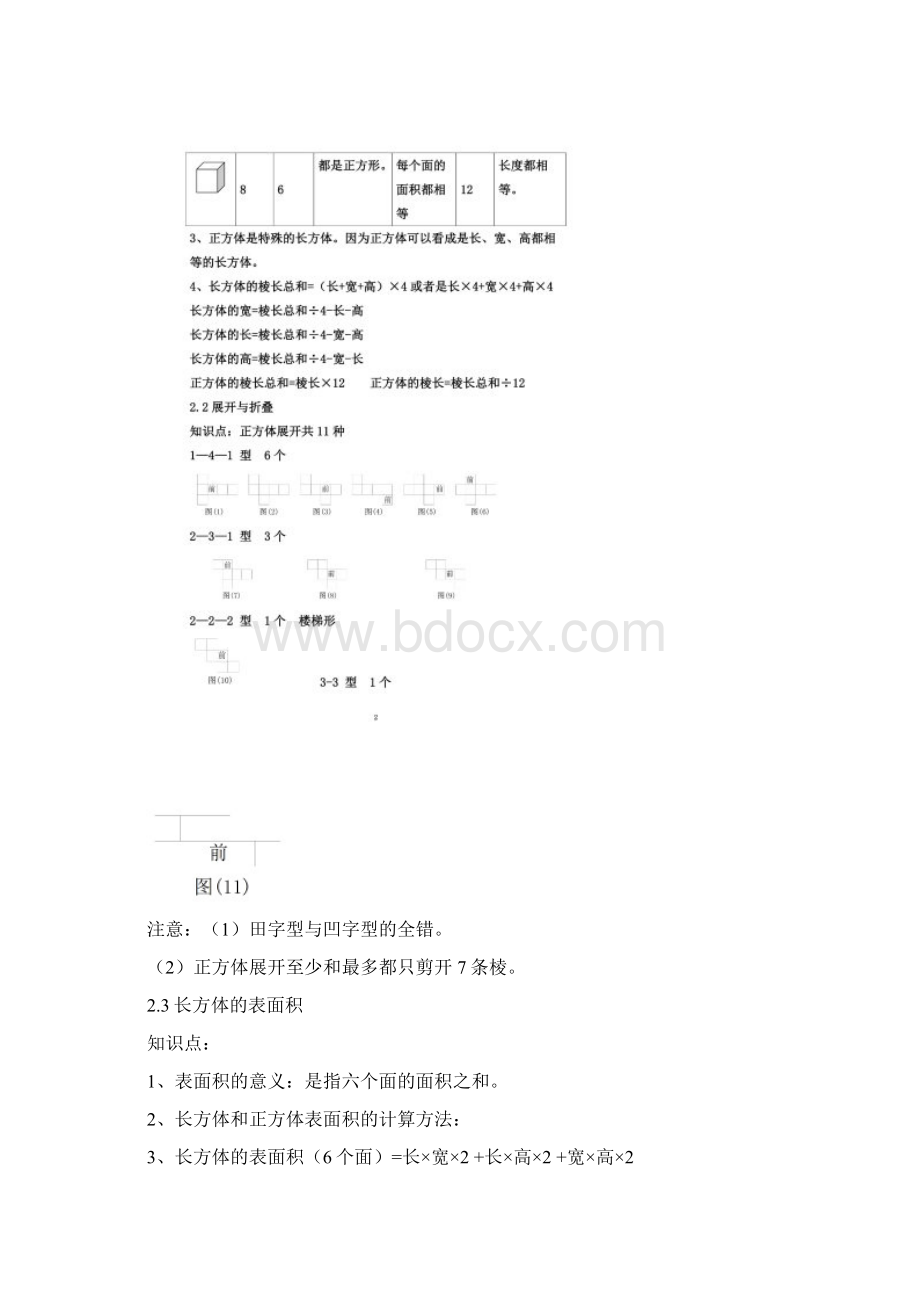 新北师大版小学五年级数学下册知识点归纳Word文件下载.docx_第3页