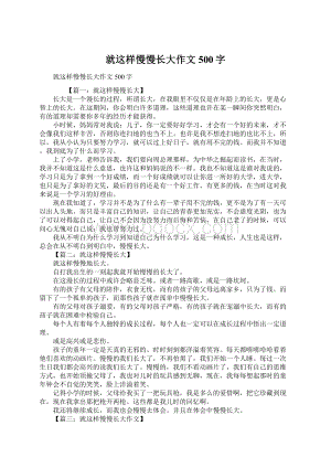 就这样慢慢长大作文500字.docx