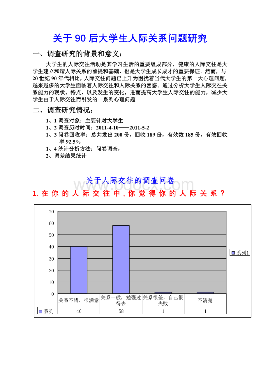 人际交往调查报告Word文档下载推荐.doc_第1页