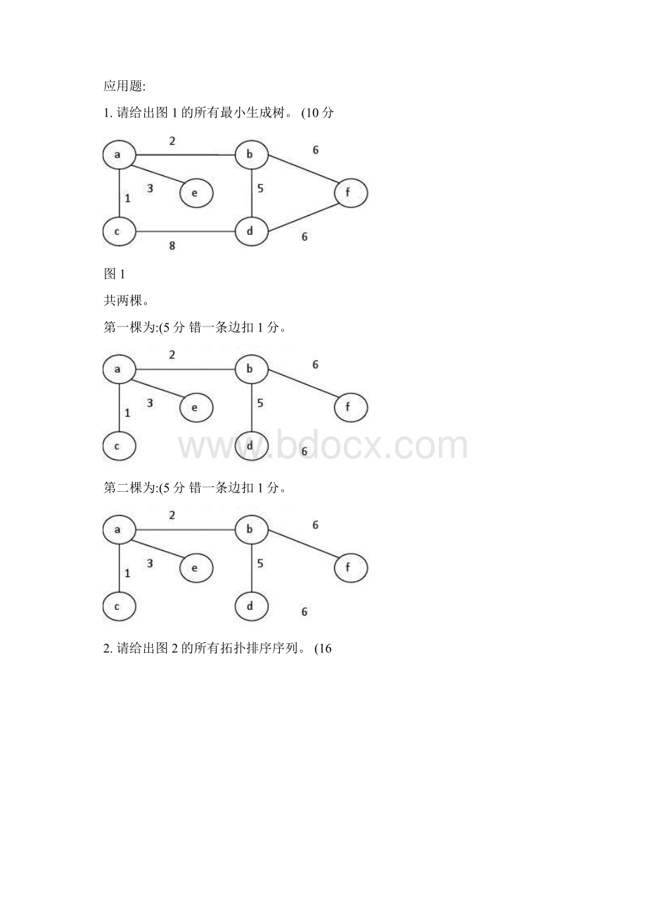 计算机数据结构习题2附答案.docx_第2页