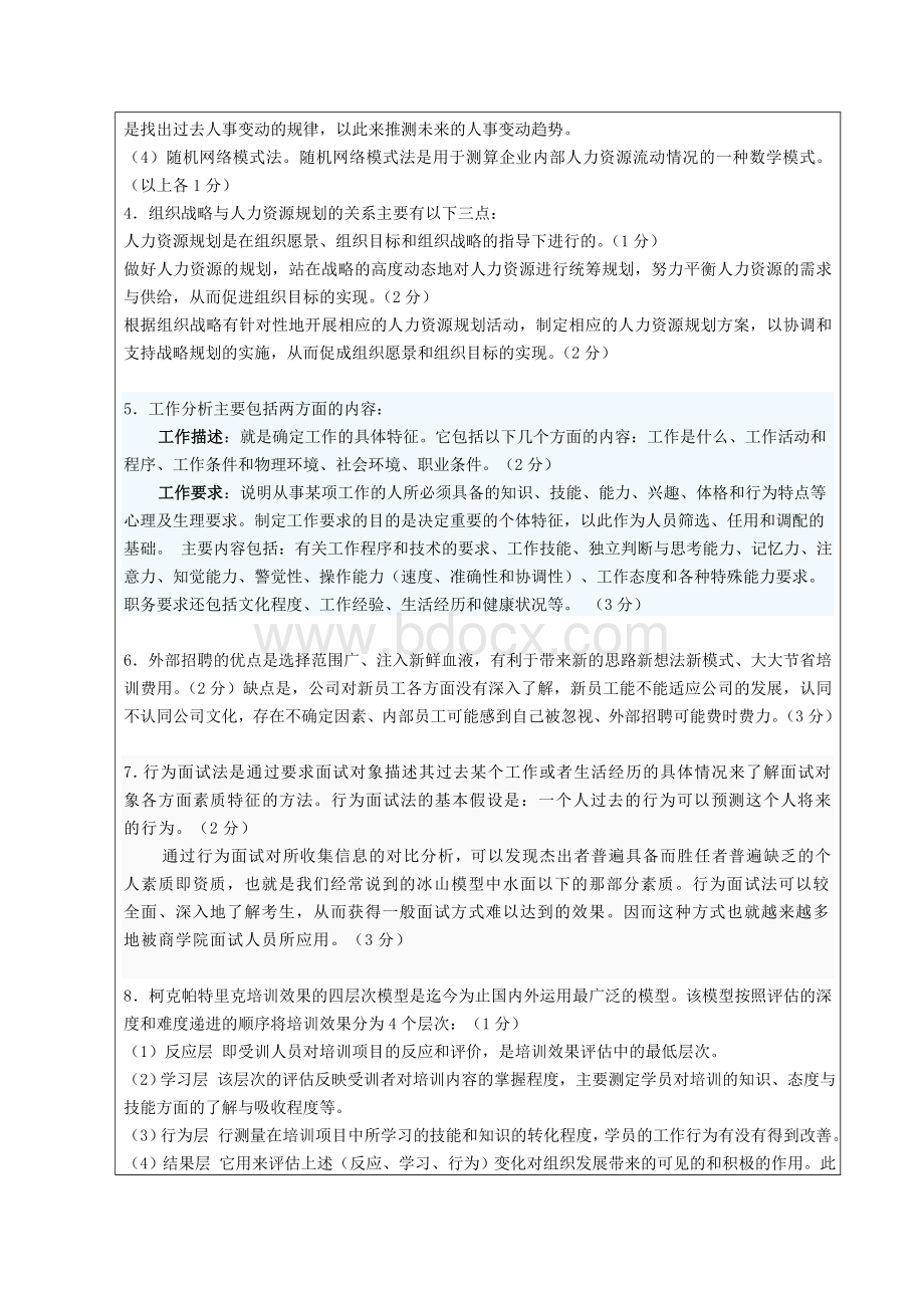 南京理工大学《人力资源开发与管理》B卷参考答案文档格式.doc_第2页