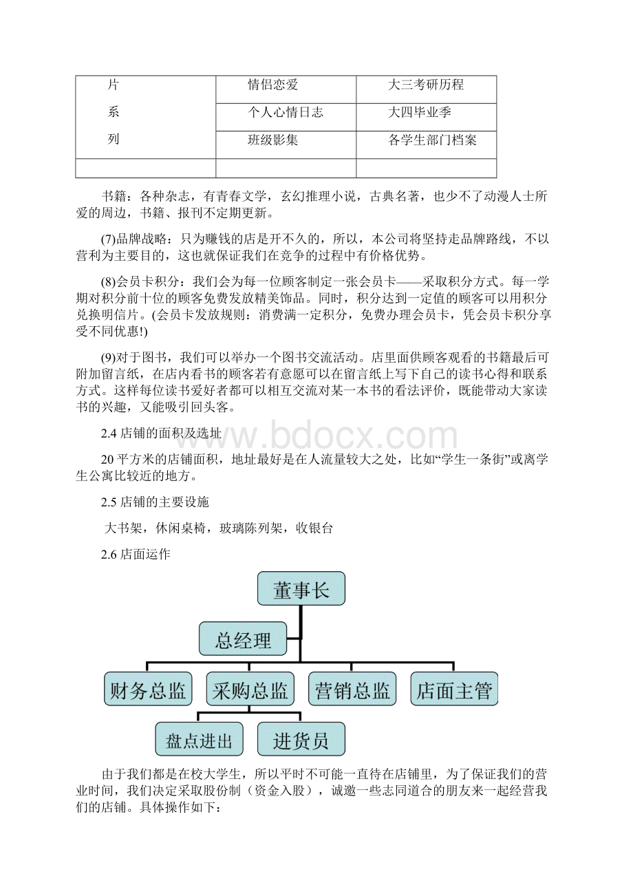 大学校园综合文艺书屋店铺项目商业计划书.docx_第3页