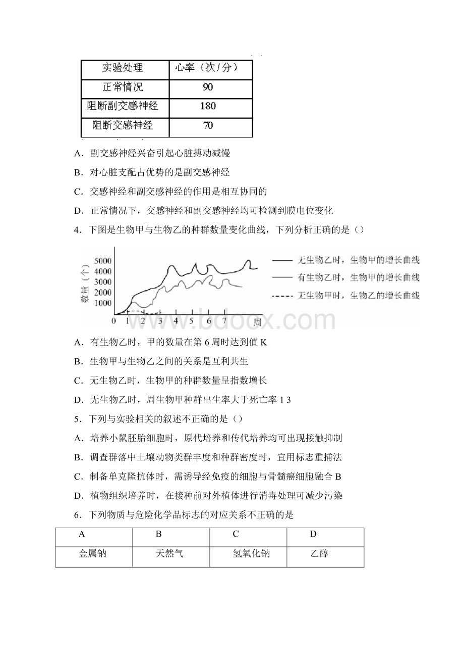 北京市西城区届高三二模理综试题带答案Word格式文档下载.docx_第2页