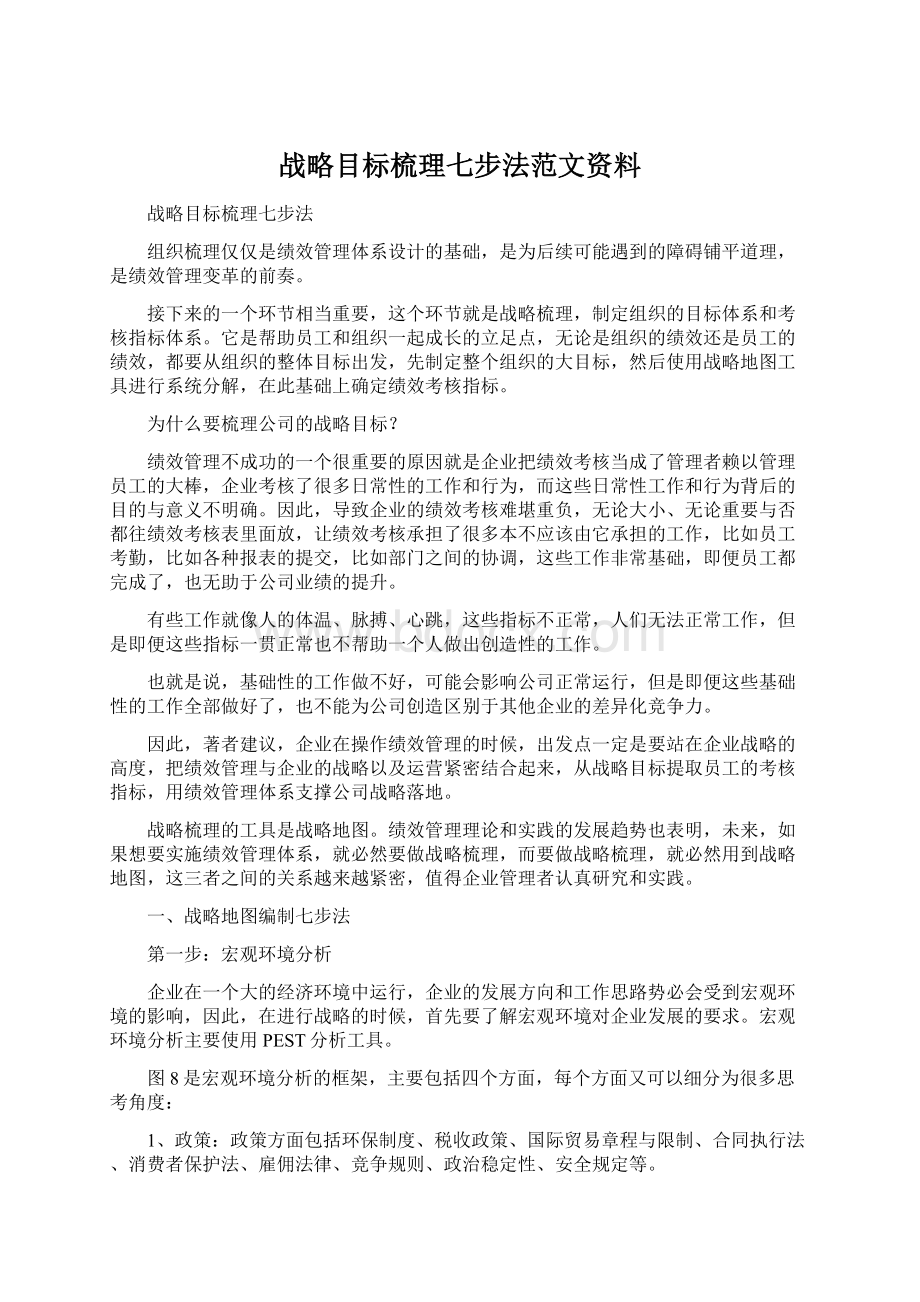 战略目标梳理七步法范文资料Word文件下载.docx