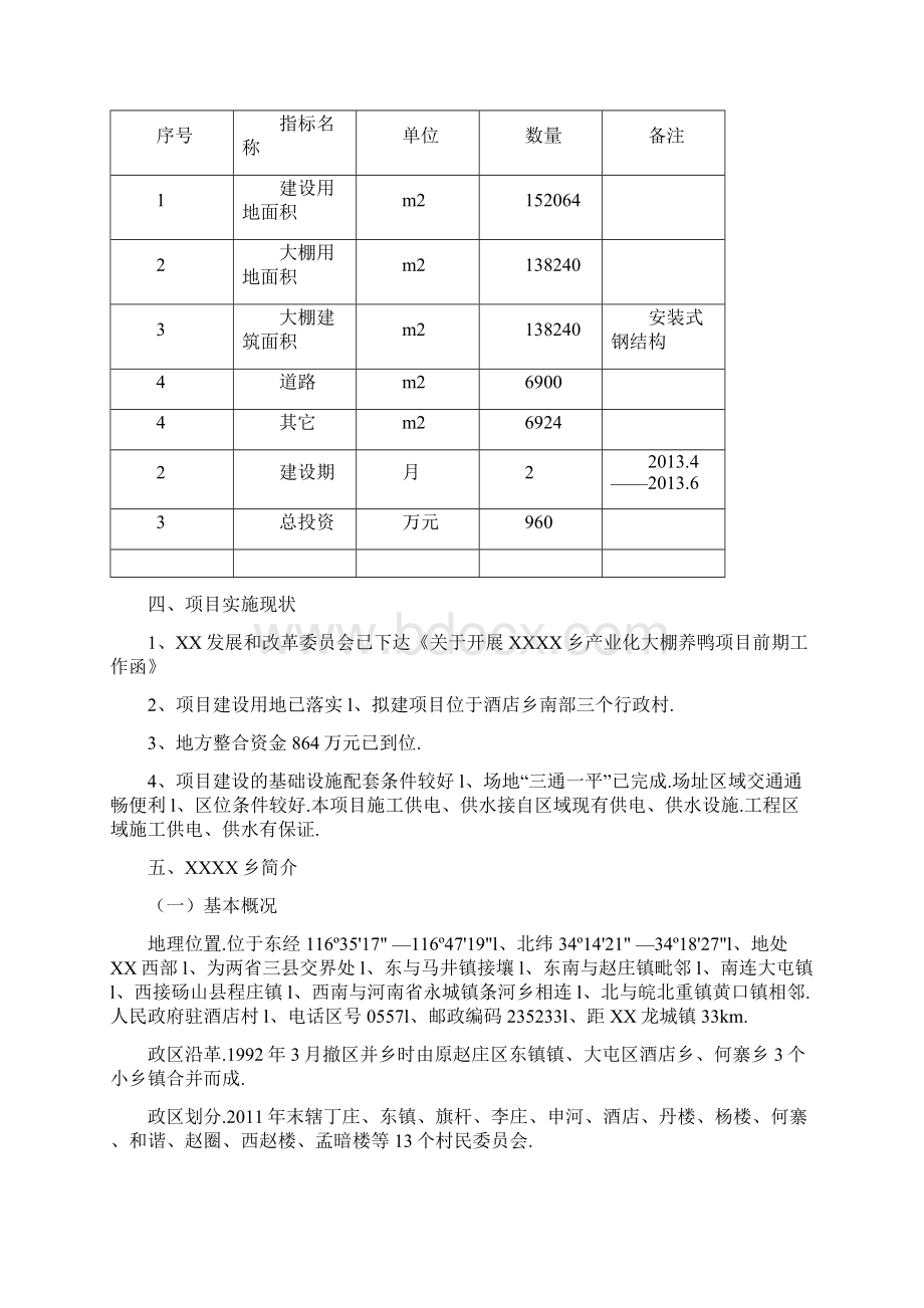 XX乡产业化大棚养鸭项目可行性研究报告.docx_第3页