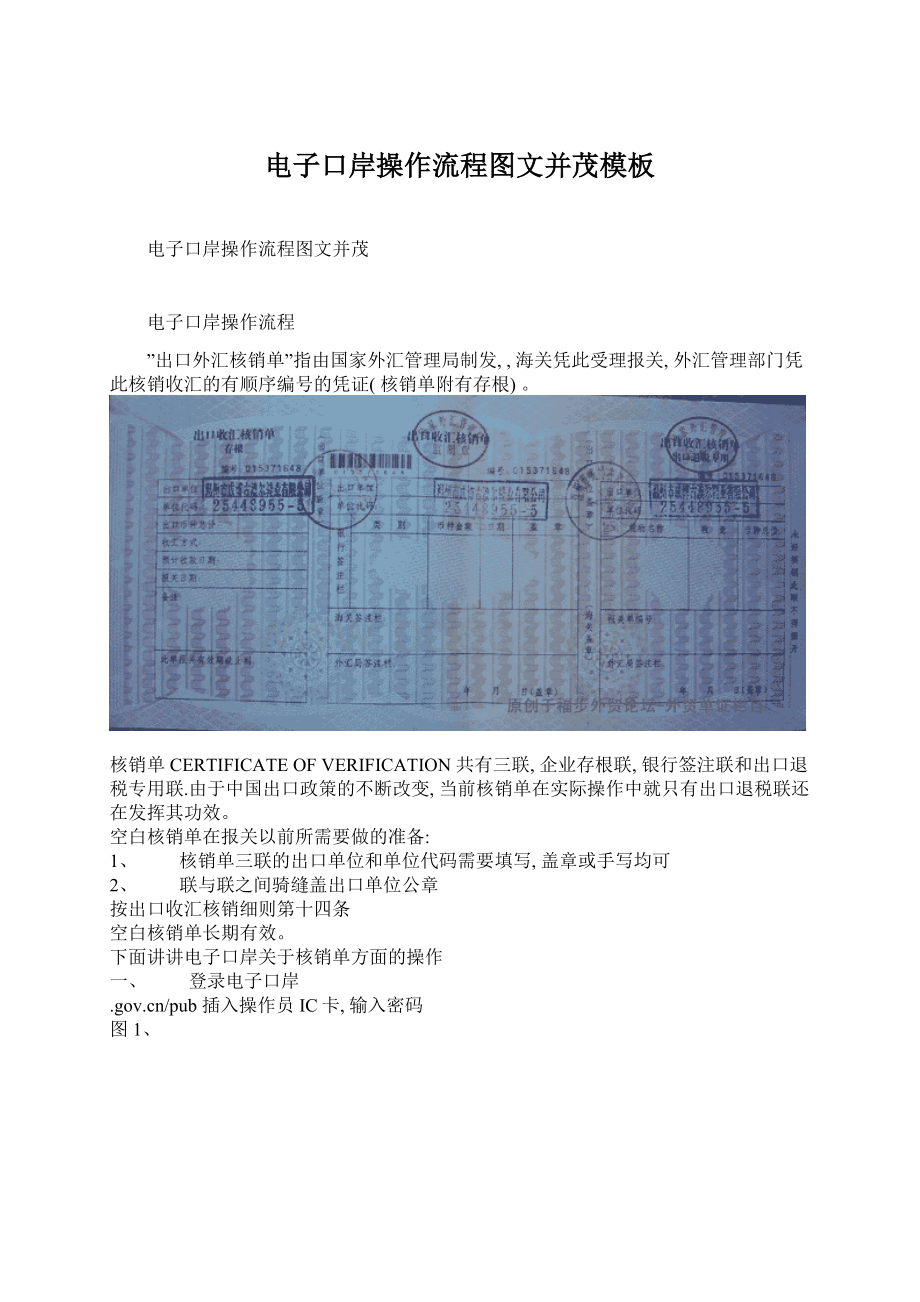 电子口岸操作流程图文并茂模板.docx