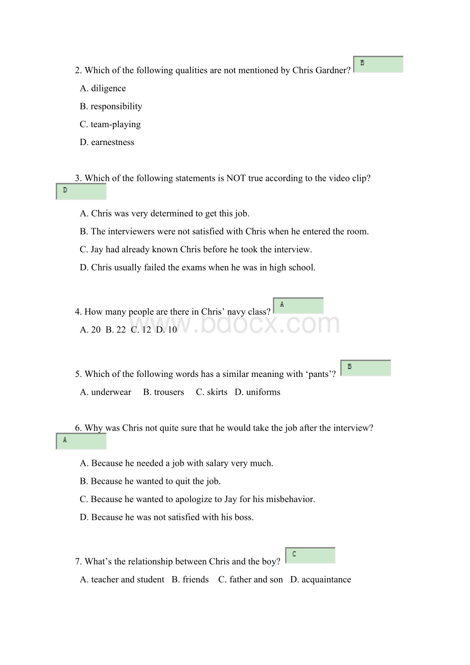 大学英语期末测试题5及答案文档格式.docx_第2页