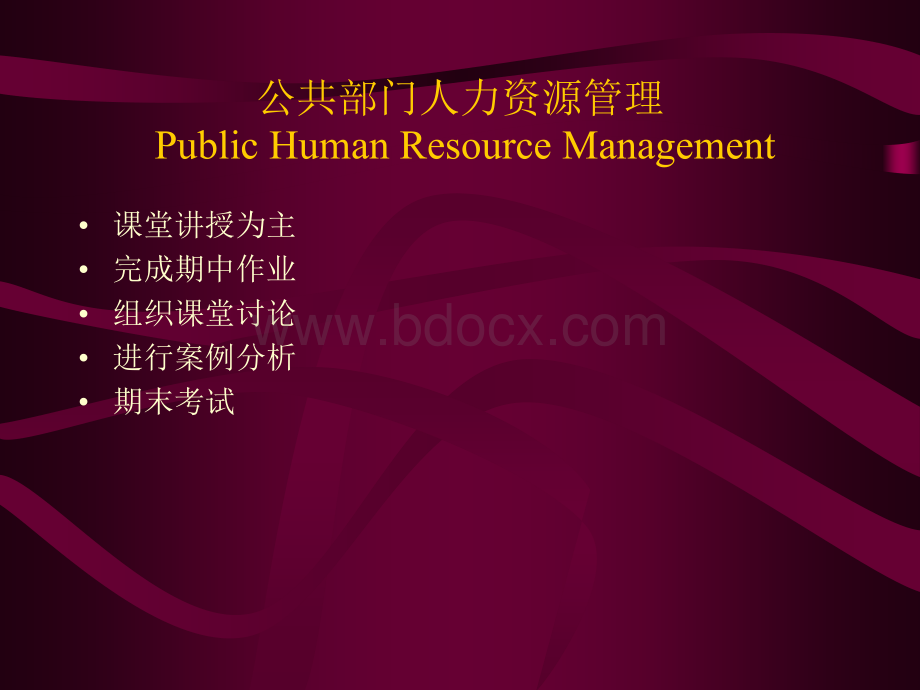 公共部门人力资源管理(一).ppt