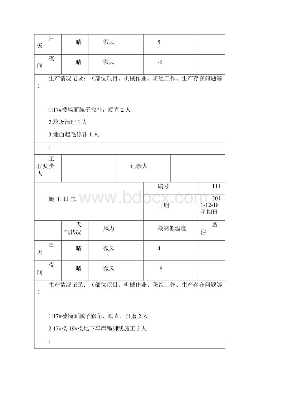 施工日志样本 模板 范本Word文档下载推荐.docx_第2页