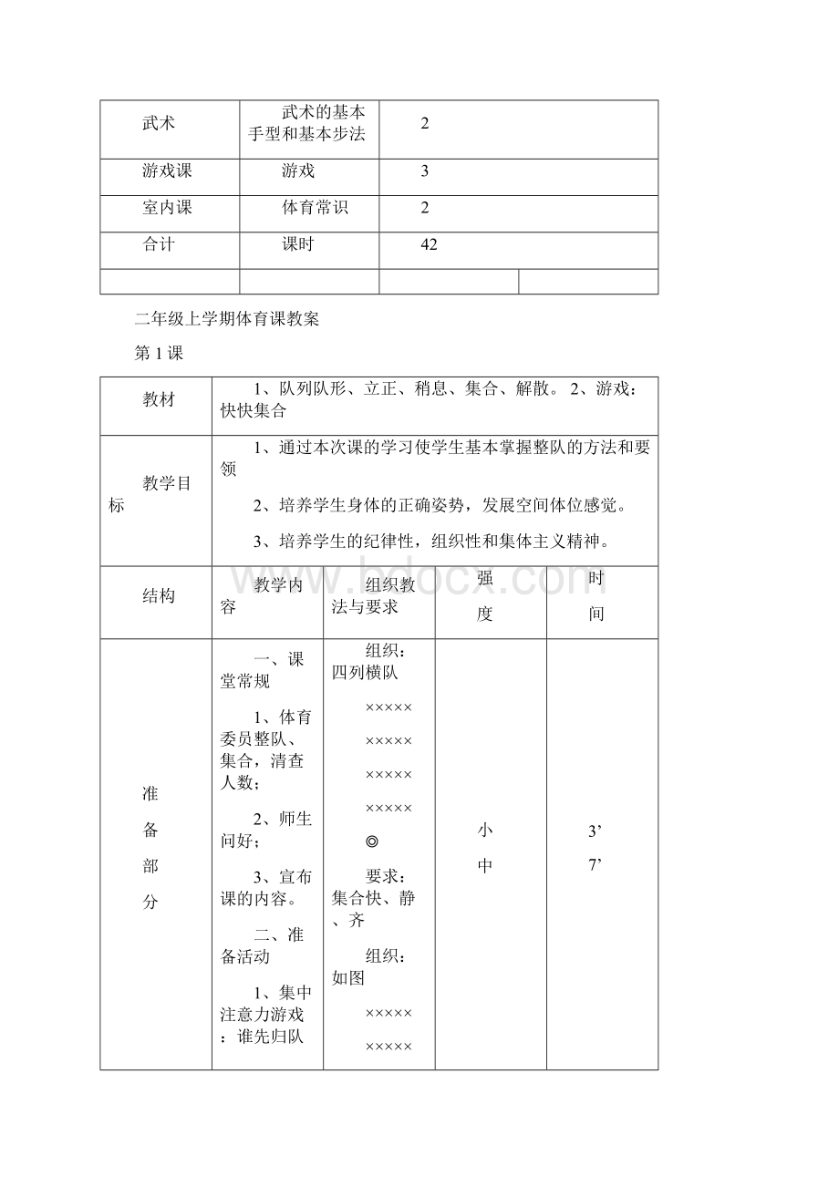 完整打印版小学二年级体育教案上学期.docx_第2页