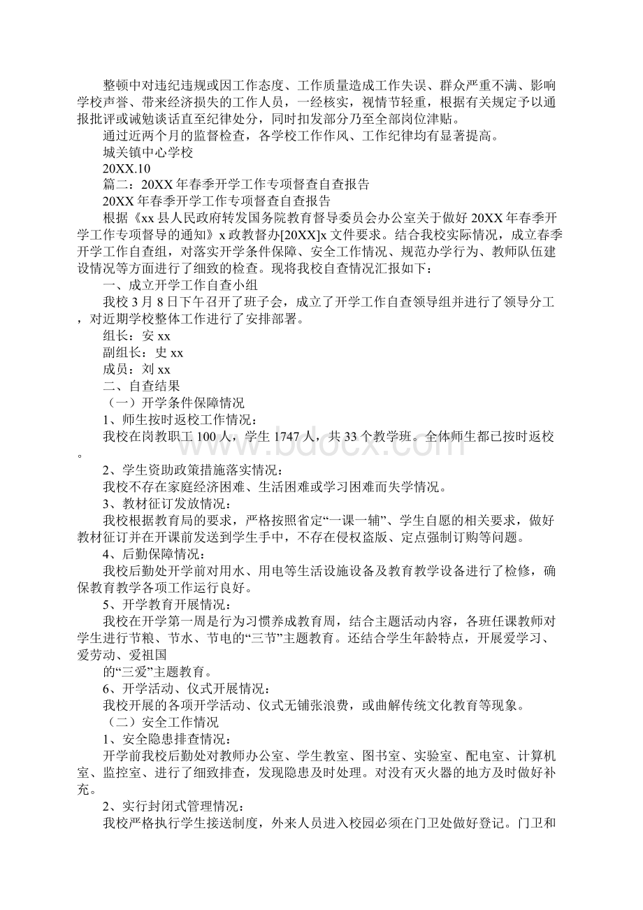 重点工作专项督查自查报告.docx_第2页