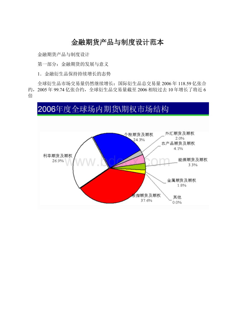 金融期货产品与制度设计范本Word文件下载.docx