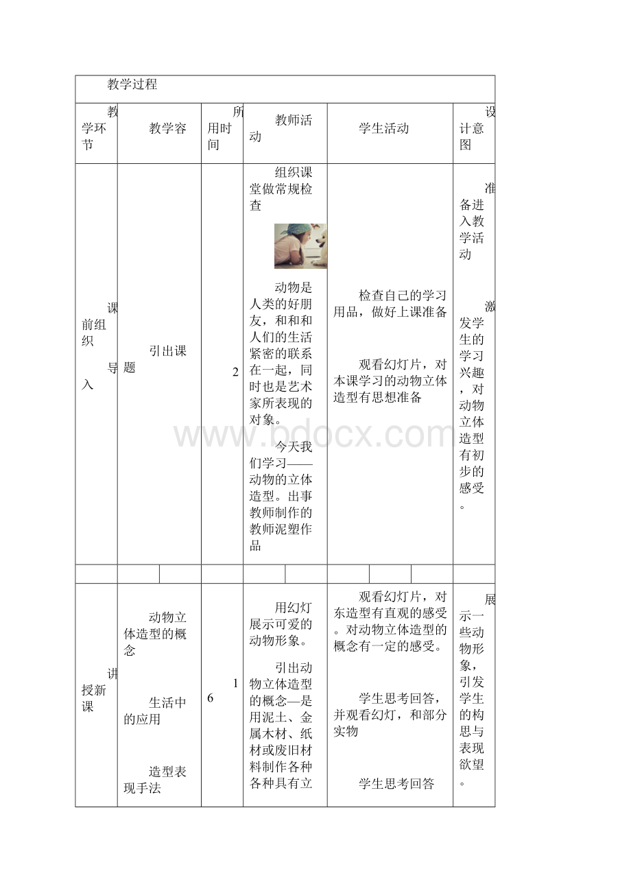 动物的立体造型教学设计文档格式.docx_第3页