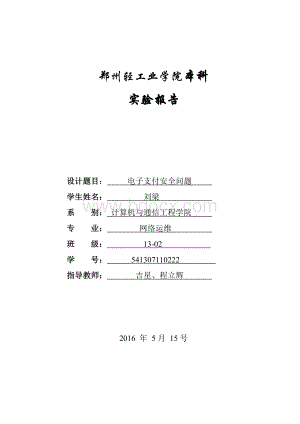 电子支付安全问题学年论文.doc