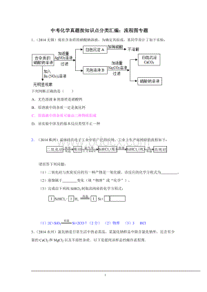 中考化学流程图专题.doc