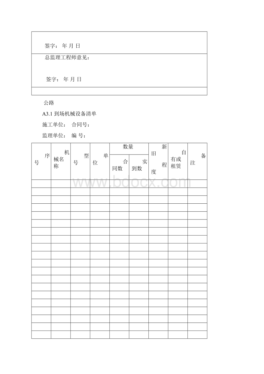 最新公路工程施工监理表格大全.docx_第3页