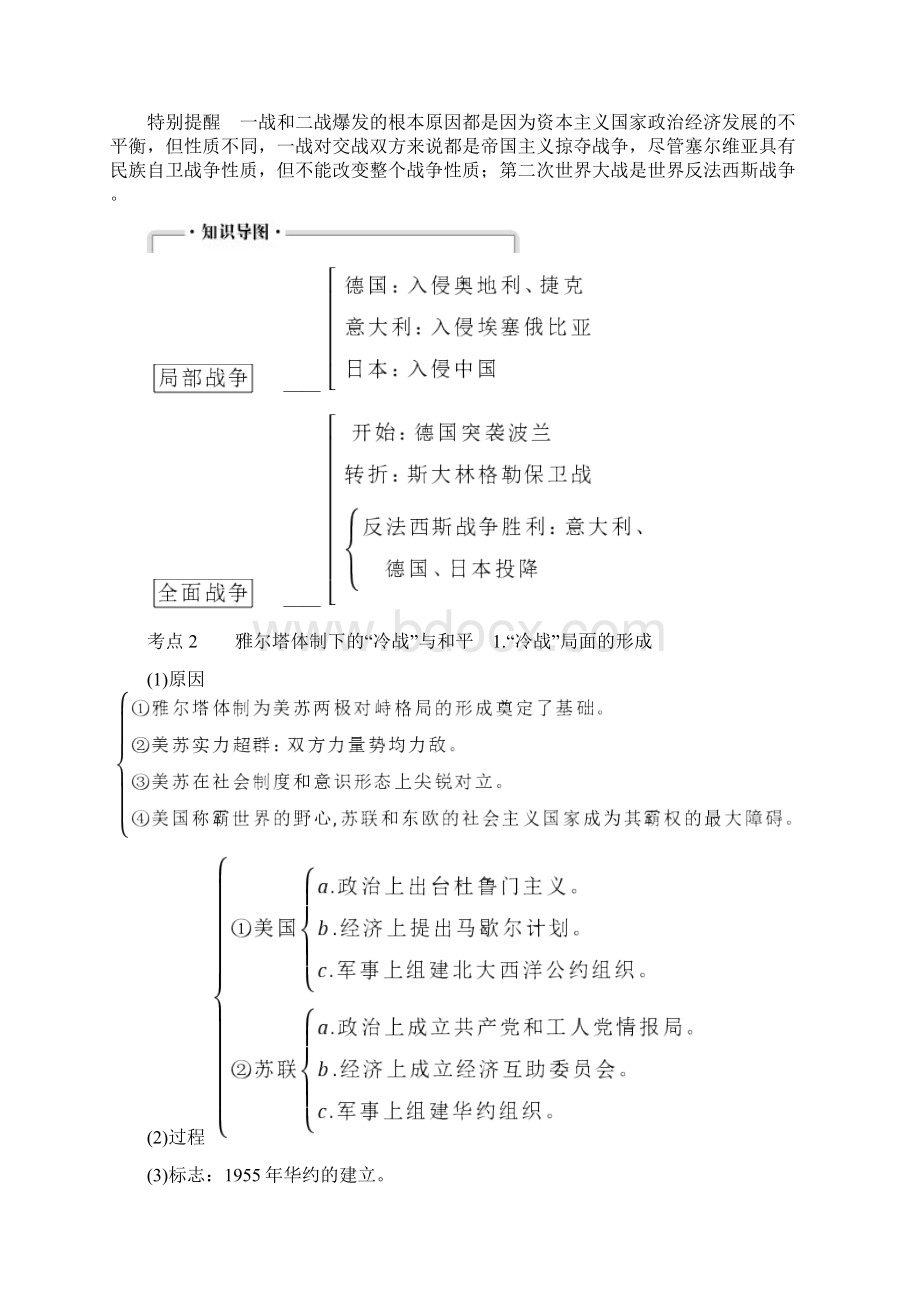 高考历史一轮复习 第2讲 第二次世界大战及雅尔塔体系下的世界教案 人民版选修3文档格式.docx_第3页