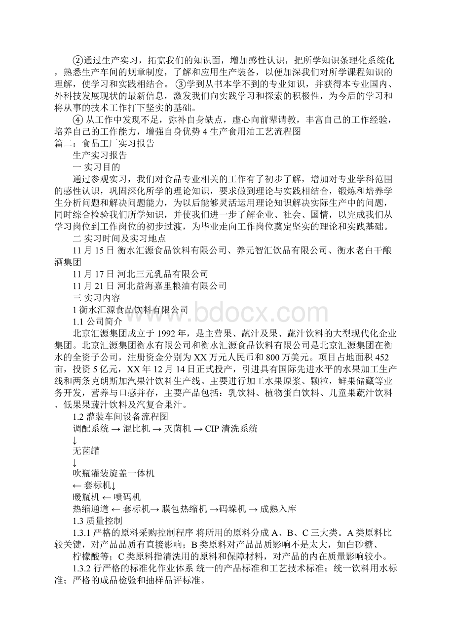 最新XX去油脂厂实习的总结及感想.docx_第3页