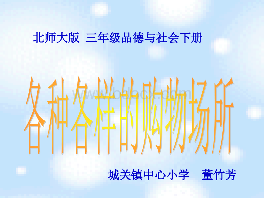 各种各样的购物场所北师大版三年级品德与社会下册PPT课件.ppt