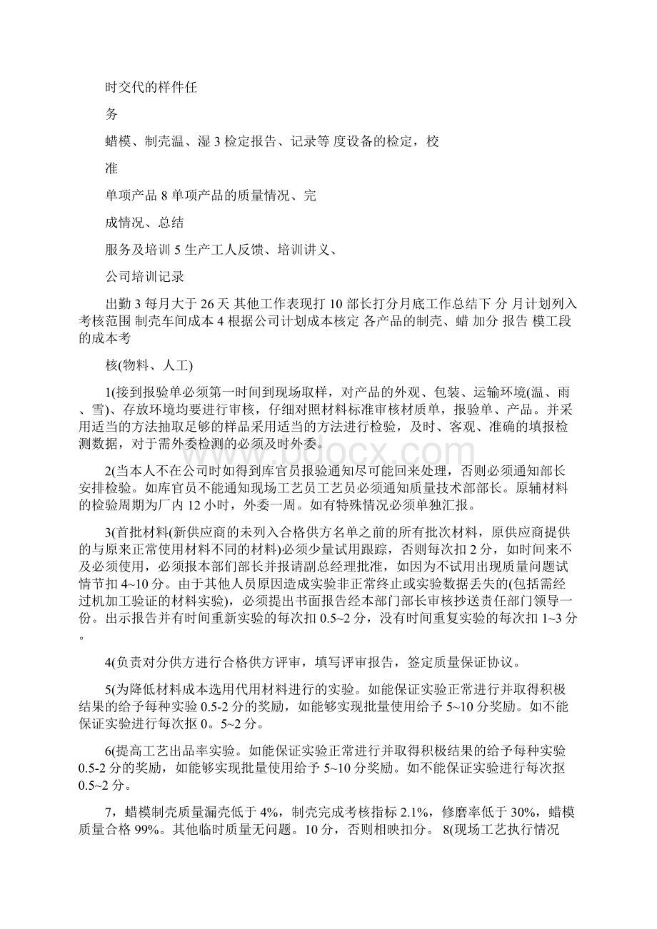 最新质量技术部各岗位绩效考核办法.docx_第2页