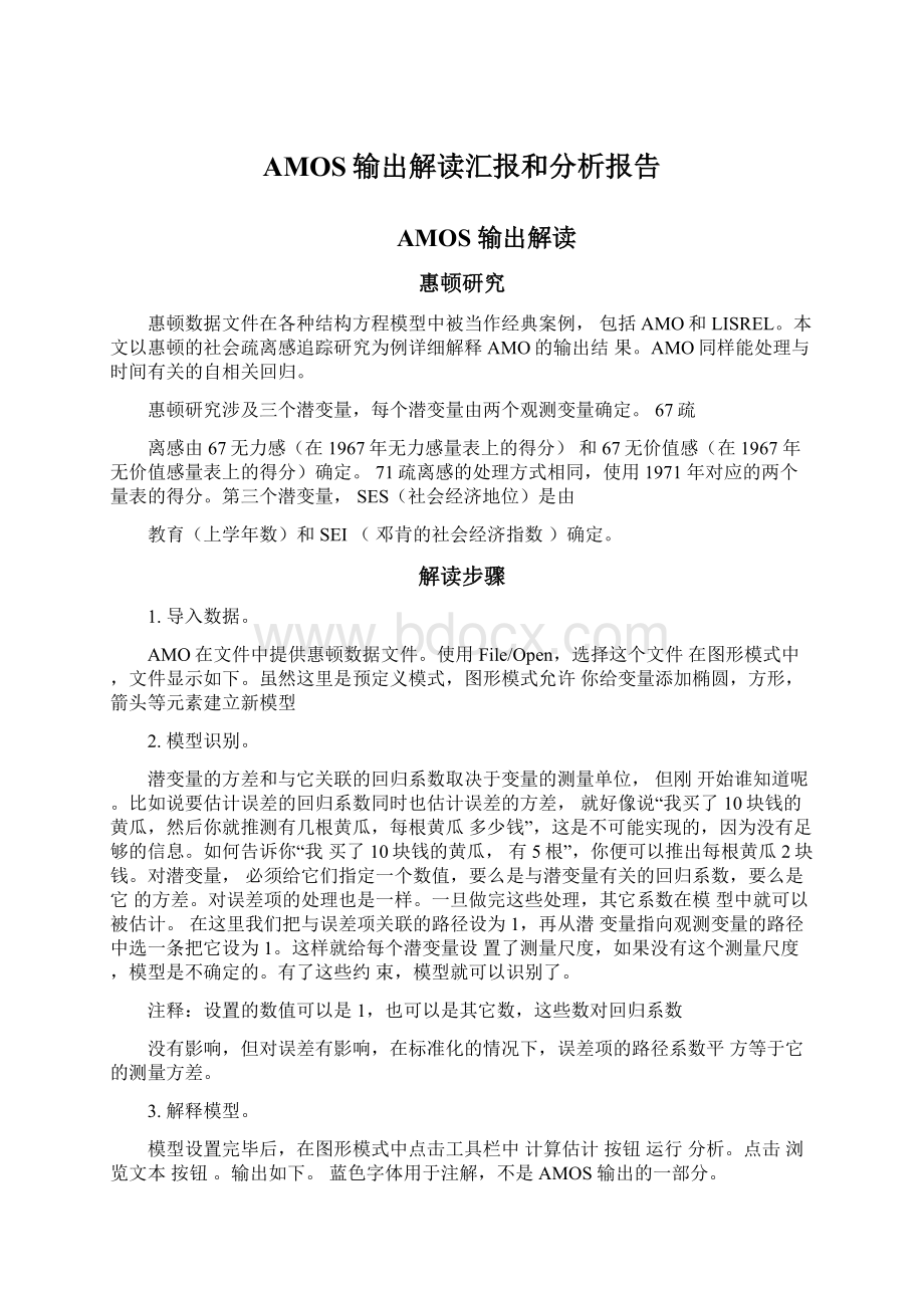 AMOS输出解读汇报和分析报告Word格式文档下载.docx