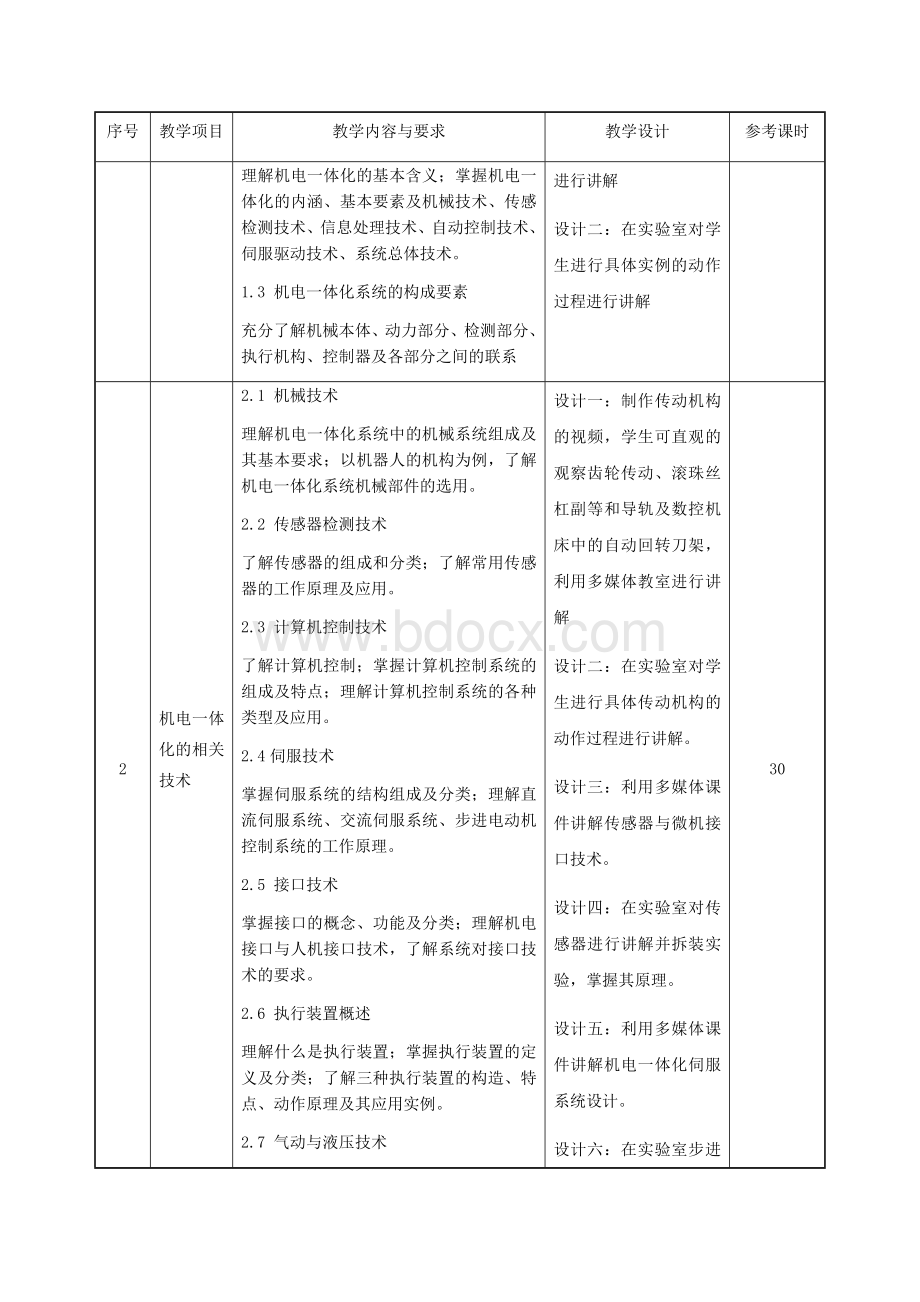 机电一体化概论课程标准文档格式.docx_第3页