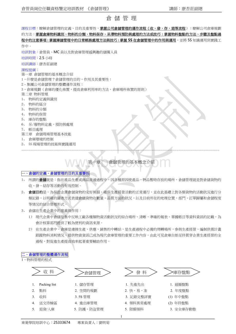 仓管员〈管理〉教材Word文档格式.doc_第1页