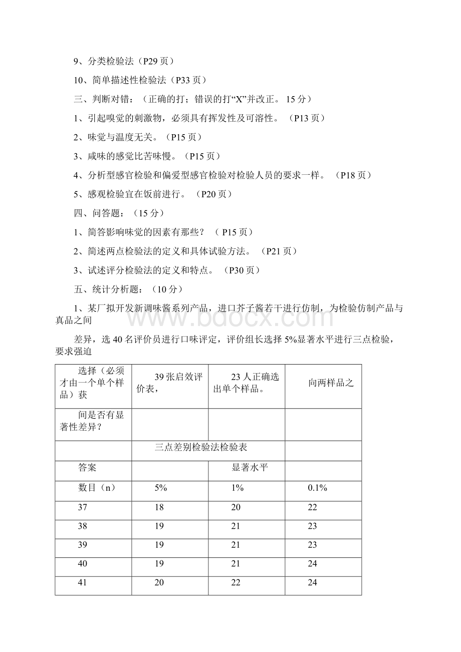 食品感官鉴评试题及答案Word格式.docx_第2页