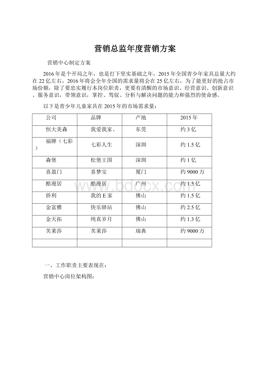 营销总监年度营销方案.docx_第1页