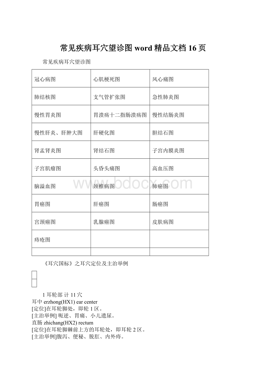 常见疾病耳穴望诊图word精品文档16页Word文档格式.docx