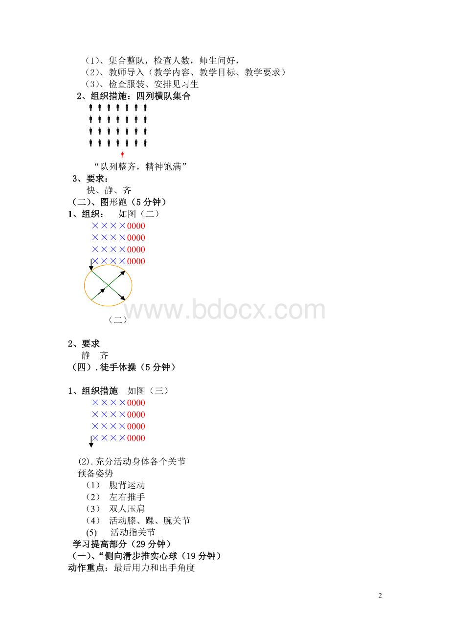 原地侧向推实心球说课教案.doc_第2页