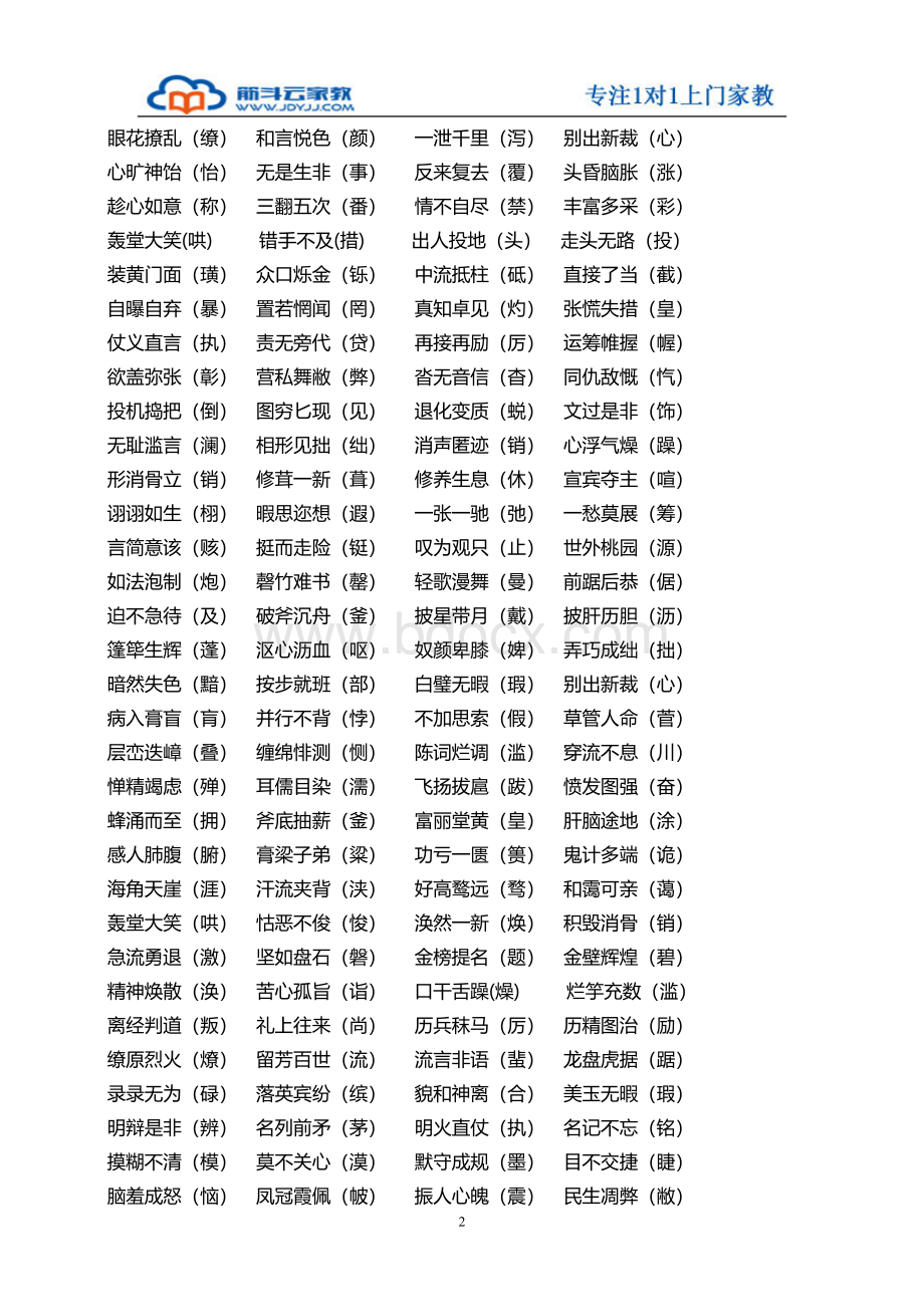 初中语文考试易错字汇总.doc_第2页
