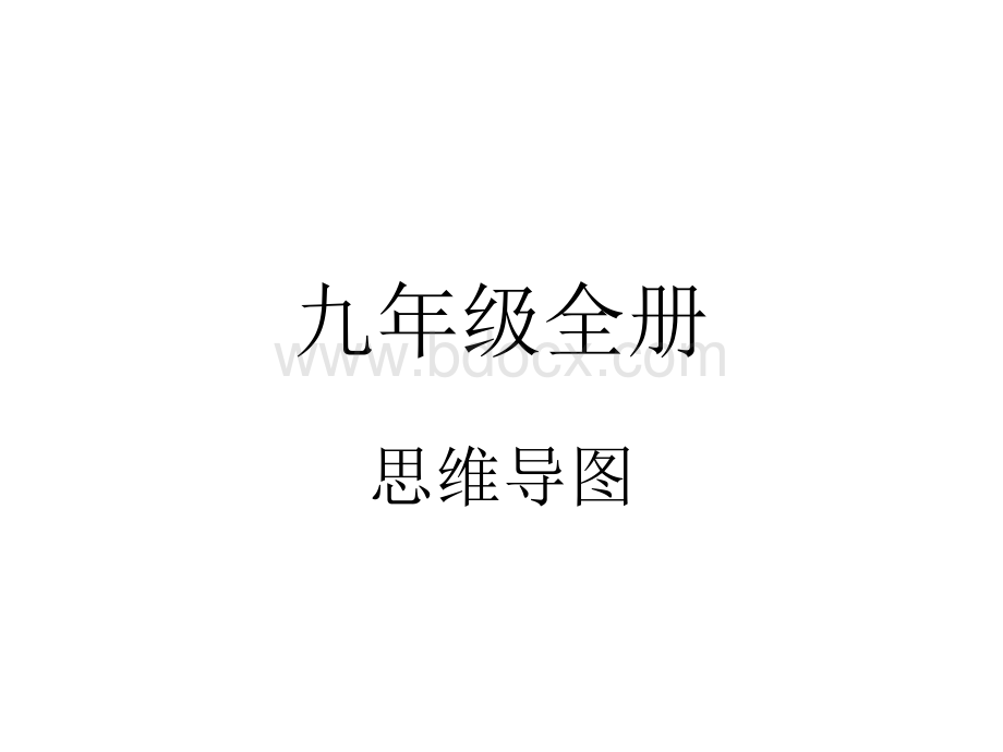 九年级思维导图.ppt