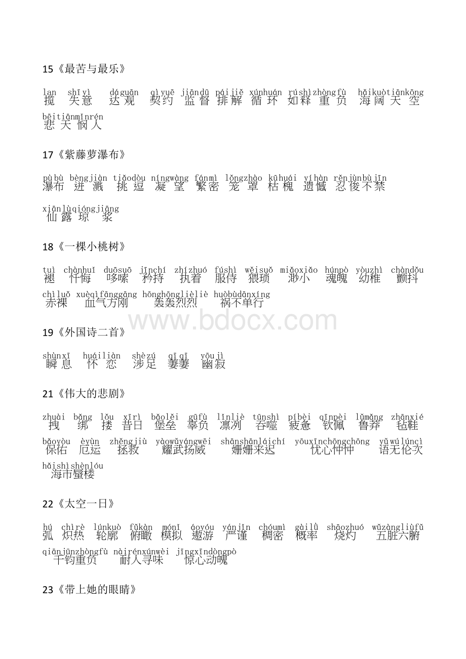 人教版七年级语文下册生字词(带拼音)Word格式.docx_第3页