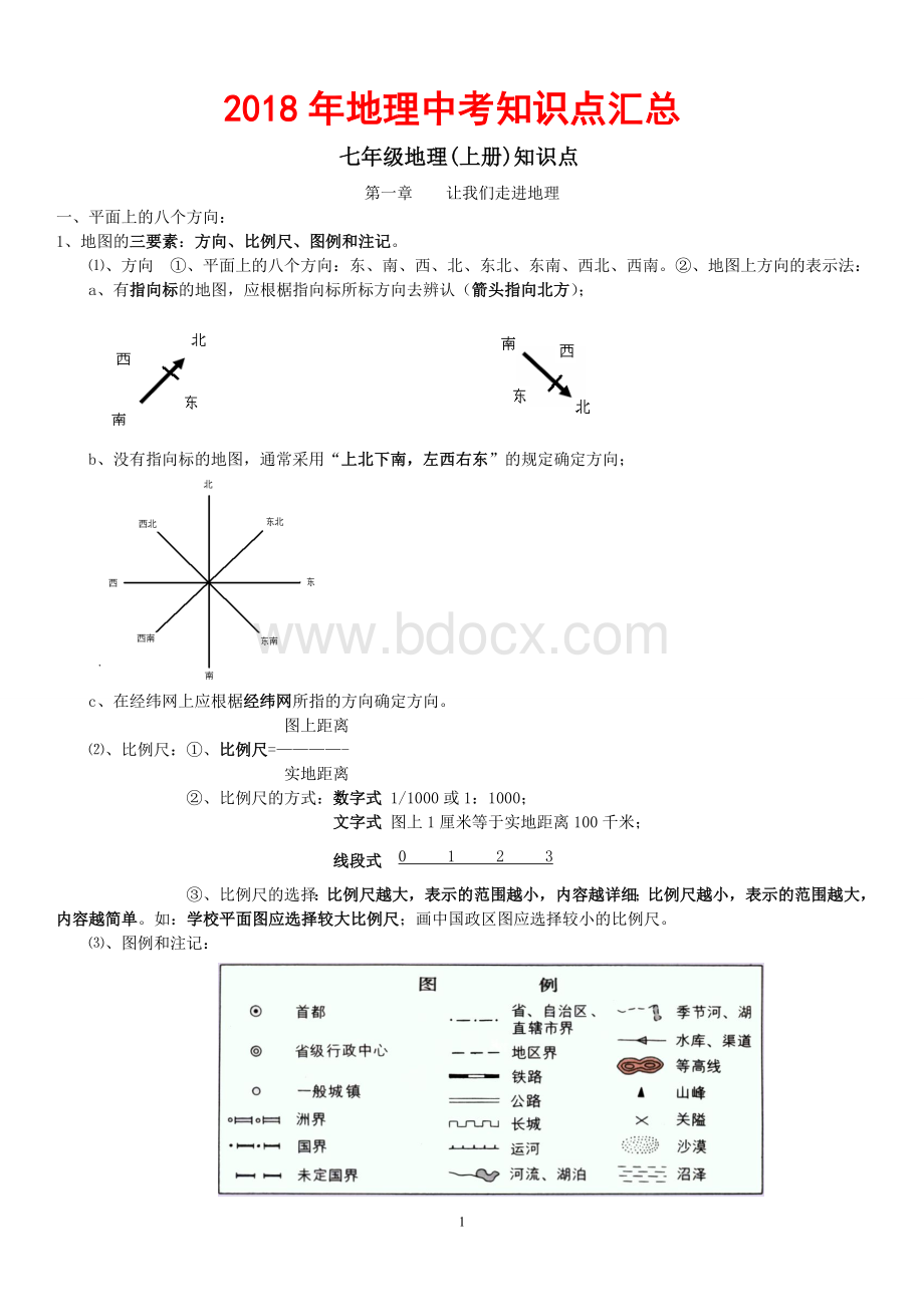 中考知识点大全Word文档格式.doc