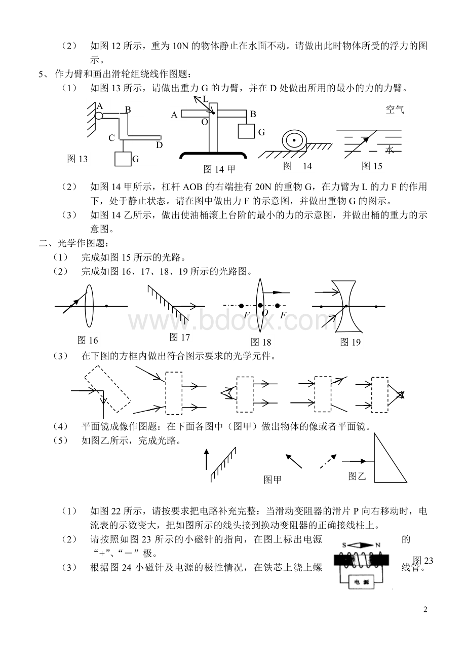 中考物理作图题汇编.doc_第2页