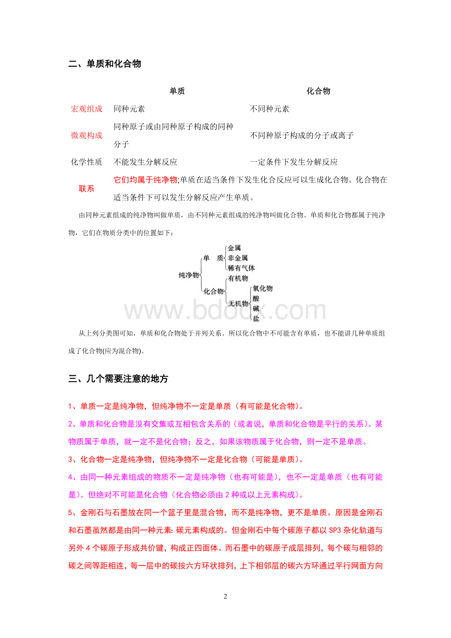 混合物、纯净物、化合物、单质辨析Word文档格式.doc_第2页