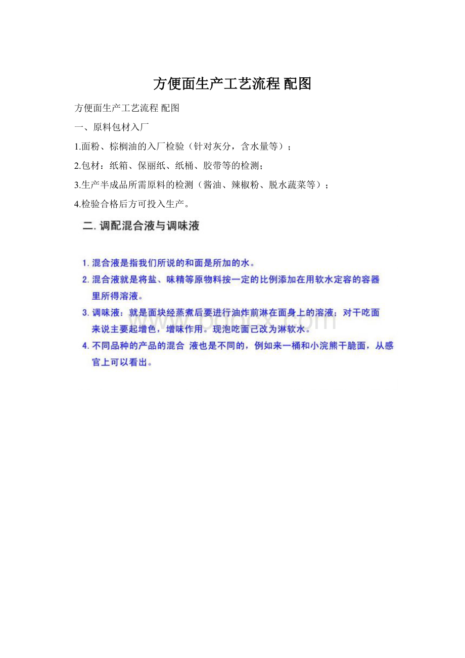 方便面生产工艺流程 配图Word文档下载推荐.docx_第1页