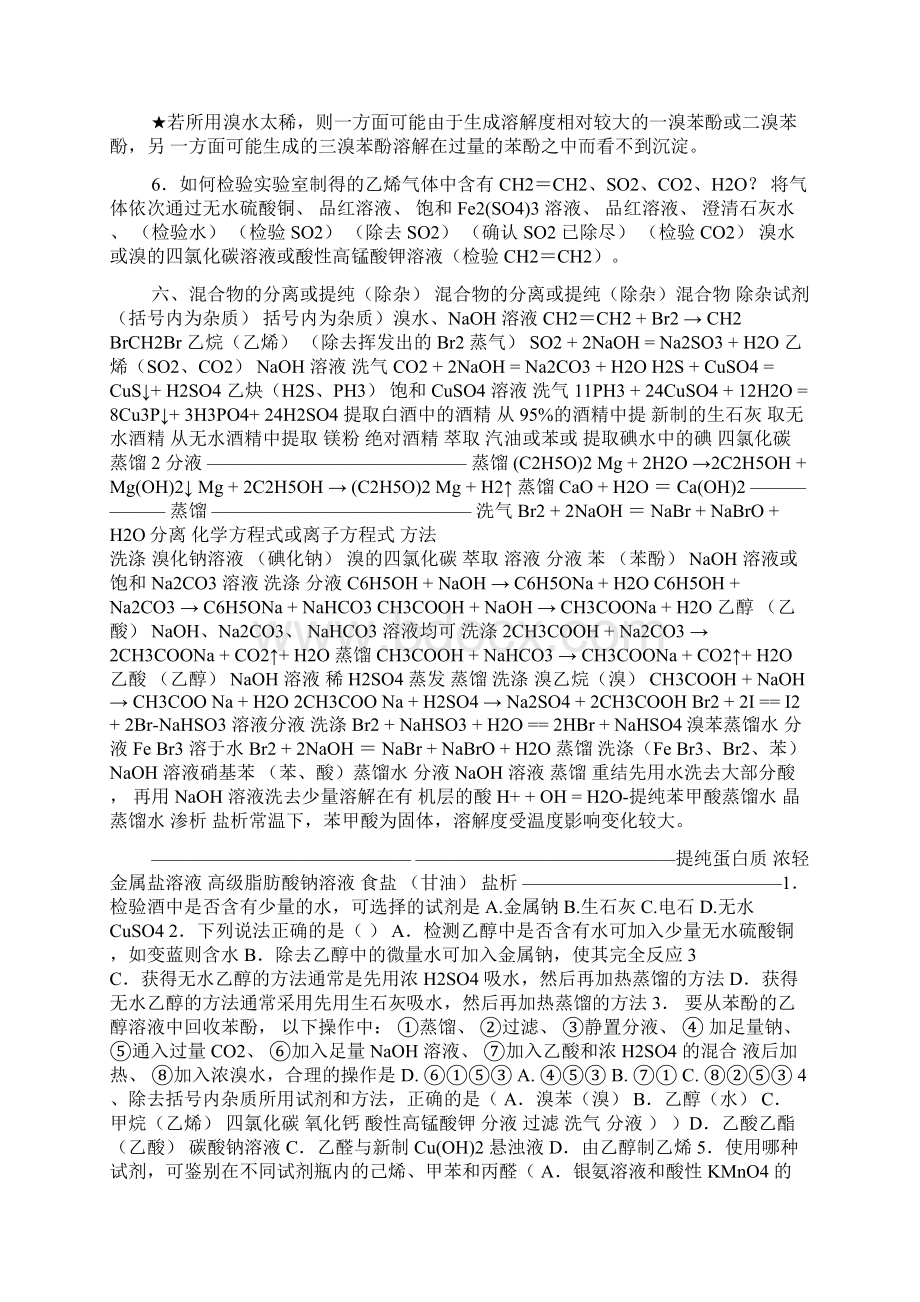 有机物的鉴别及检验Word格式文档下载.docx_第2页