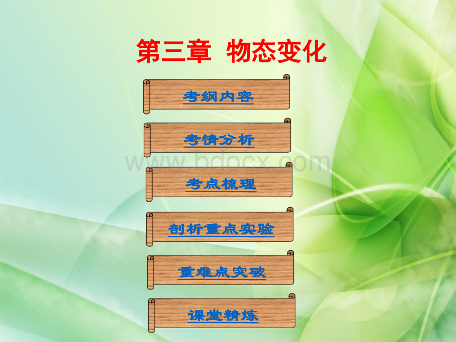 中考冲刺人教版初中物理中考复习课件第三章物态变化PPT课件下载推荐.ppt